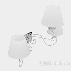 白色现代壁灯3d模型下载