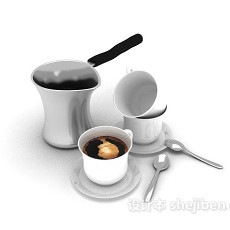 咖啡制作杯碟3d模型下载