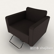 棕色现代休闲椅3d模型下载