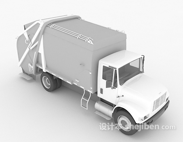 垃圾运输车3d模型下载