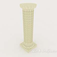 建筑石柱3d模型下载