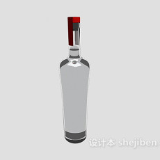 红酒瓶3d模型下载