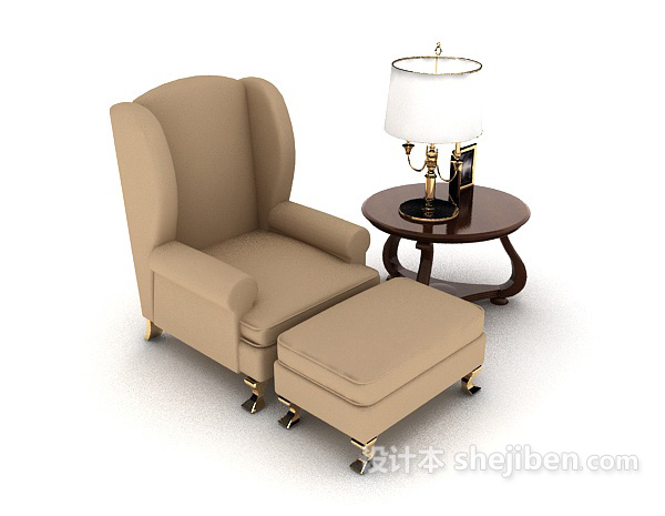 简欧风格沙发、茶几3d模型下载