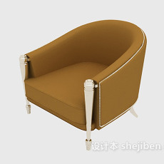 欧式单椅3d模型下载