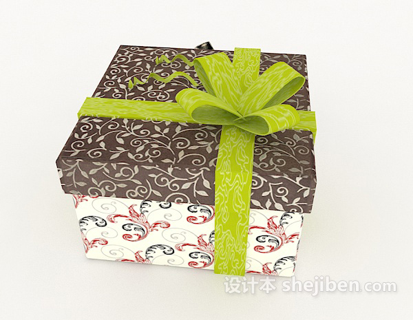 设计本漂亮礼物盒3d模型下载