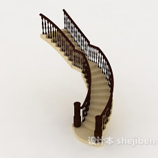 欧式风格家居楼梯3d模型下载