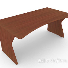 个人实木小书桌3d模型下载