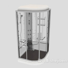 玻璃浴室间3d模型下载