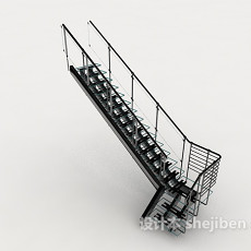 办公大楼楼梯3d模型下载