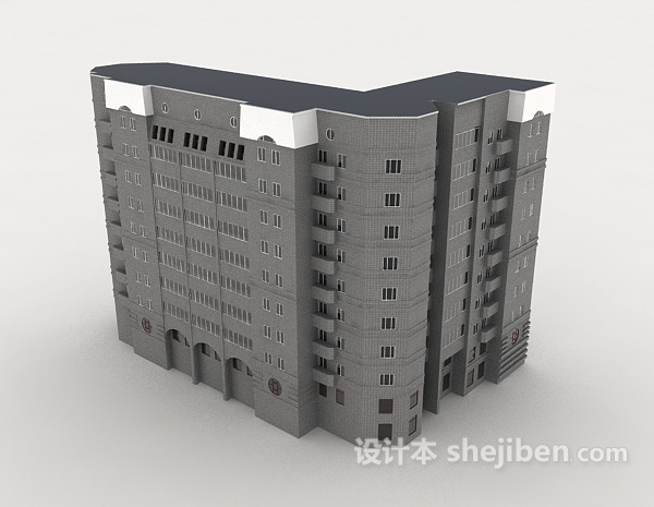 居民楼建筑3d模型下载