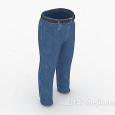 男士牛仔裤3d模型下载