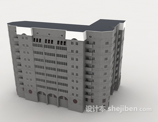 免费居民楼建筑3d模型下载