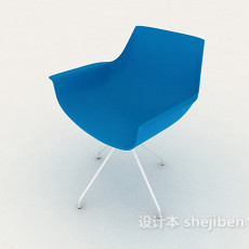 清新蓝色家居椅3d模型下载