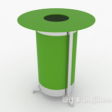 绿色垃圾桶3d模型下载