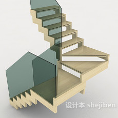 家居折角楼梯3d模型下载