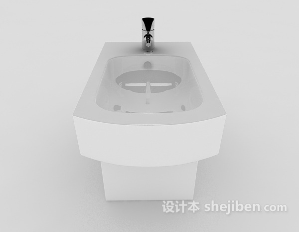 现代风格公厕洗手池3d模型下载