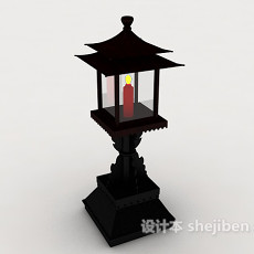 中式庭院灯3d模型下载