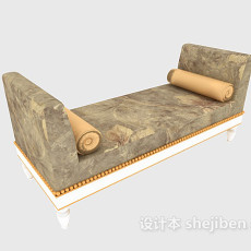 欧式清新躺椅沙发3d模型下载