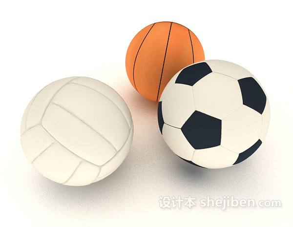 设计本大小足球3d模型下载