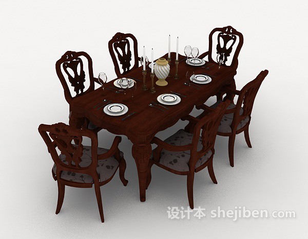 红木欧式餐桌