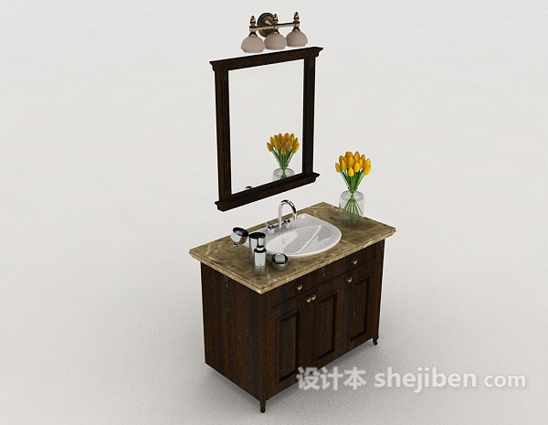 家居浴室柜3d模型下载