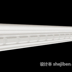 白色常见简约石膏线3d模型下载