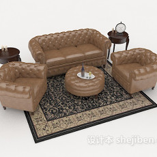 新古典家居组合沙发3d模型下载