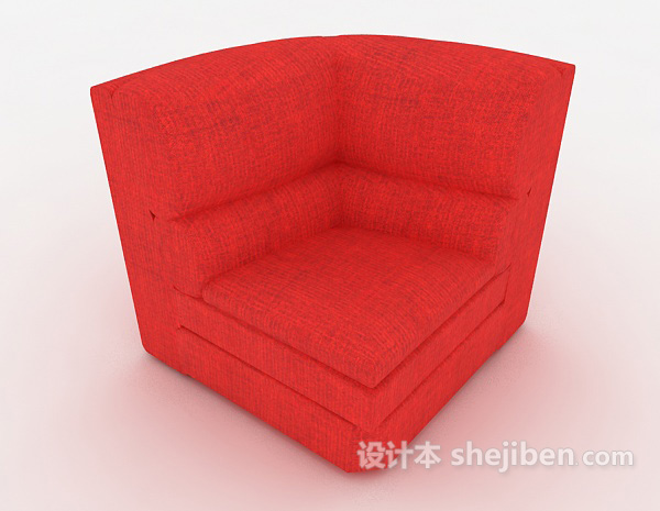 大红色单人沙发