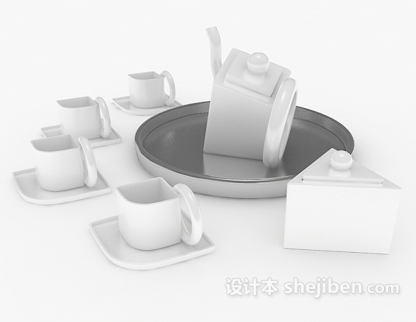 设计本整套茶杯杯具3d模型下载