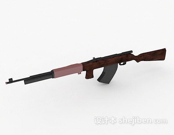 现代风格长步枪3d模型下载