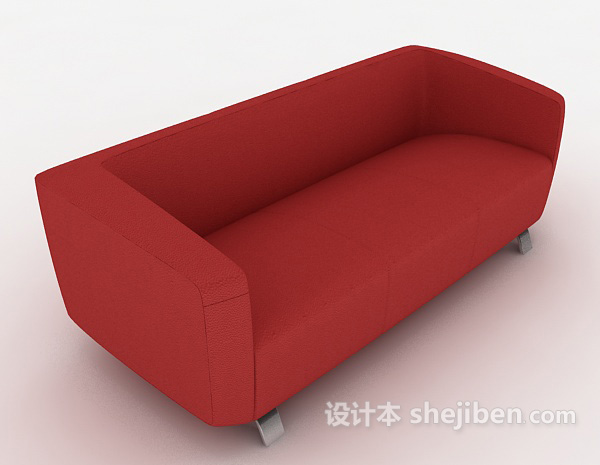 简约时尚红色沙发