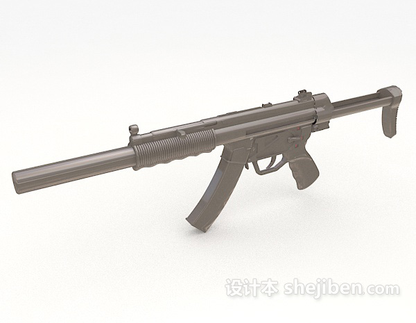 免费冲锋枪武器3d模型下载