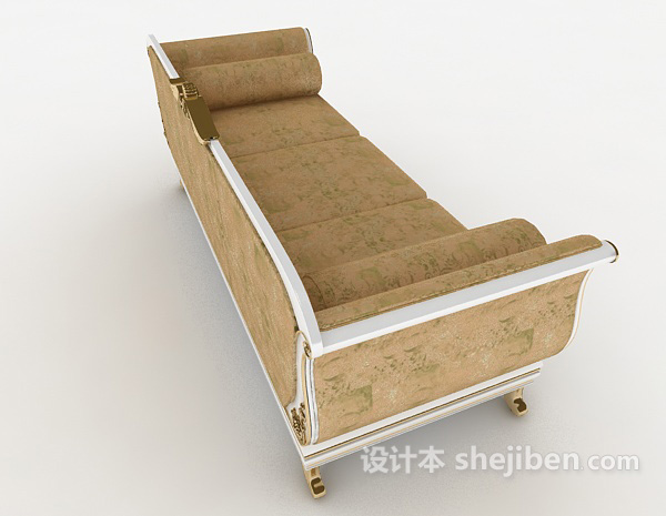 设计本欧式高档三人沙发3d模型下载