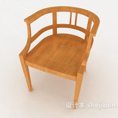 新中式扶手椅3d模型下载