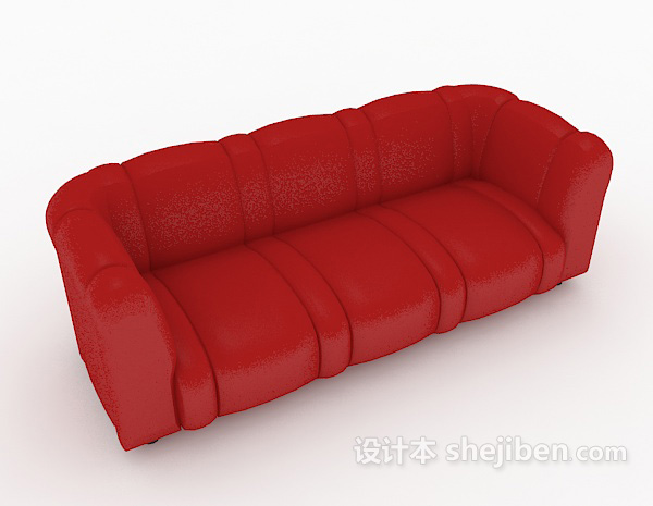 红色大方简约沙发