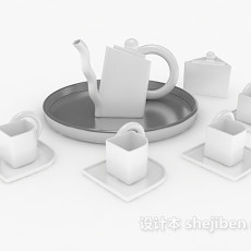 整套茶杯杯具3d模型下载