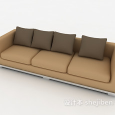 三人简约沙发3d模型下载
