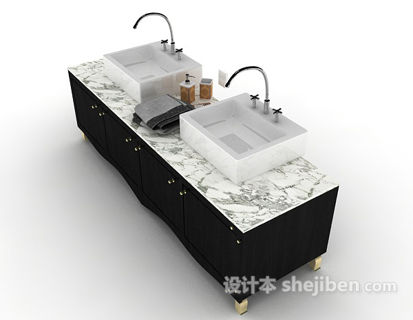 设计本浴柜、洗手池3d模型下载
