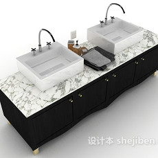 浴柜、洗手池3d模型下载