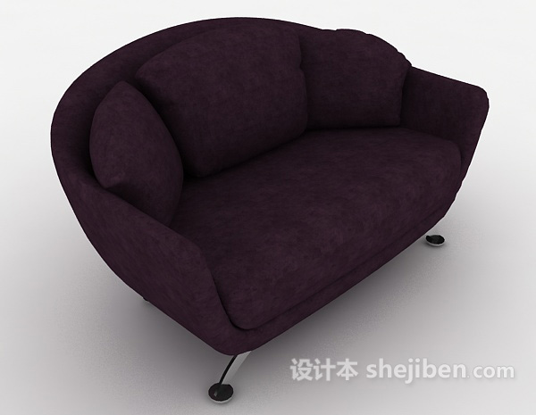 紫色单人休闲椅
