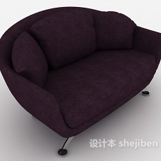紫色单人休闲椅3d模型下载