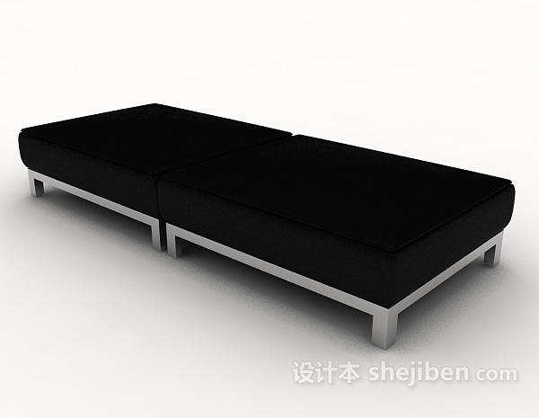 黑色现代沙发凳