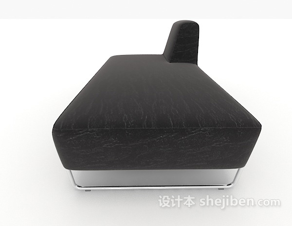 现代风格黑色沙发凳3d模型下载