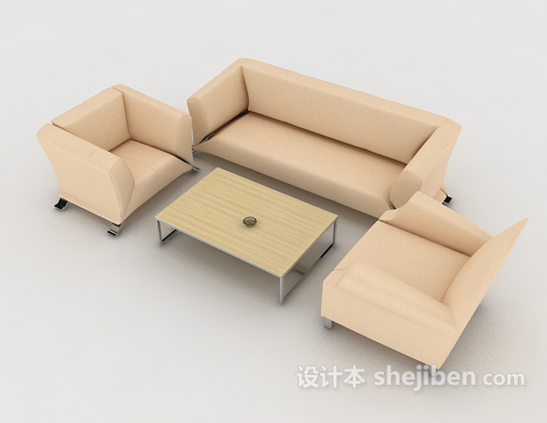 现代风格浅色组合沙发