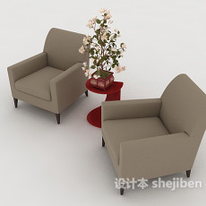 居家休闲单人沙发3d模型下载