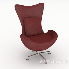 个性红色休闲椅3d模型下载