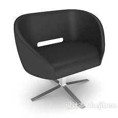 黑色简单办公椅3d模型下载