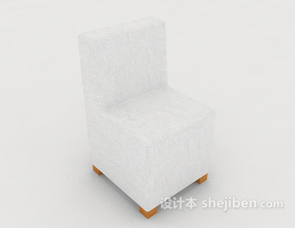 白色简单单人沙发