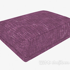 紫色沙发凳3d模型下载