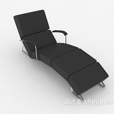 现代休闲黑色躺椅3d模型下载